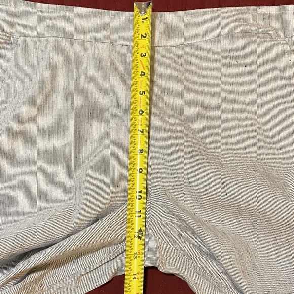 NWT Chico’s Linen Blend Wide-Leg Black/Gray Stripe Pants Size 12R (Chico’s 2R) - Picture 7 of 13